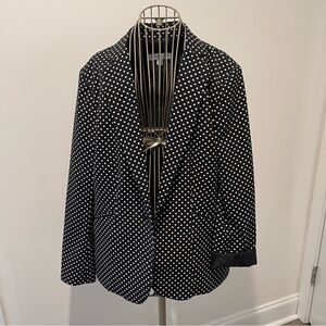 New York & Company Black and White Polka Dot Blazer
